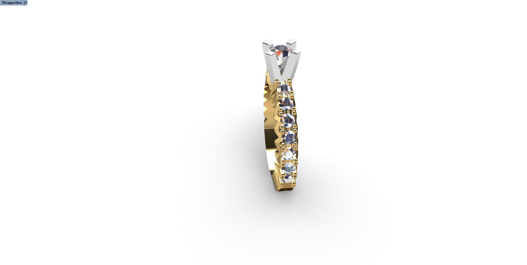 Engagment Diamond Ring  3D print model_15