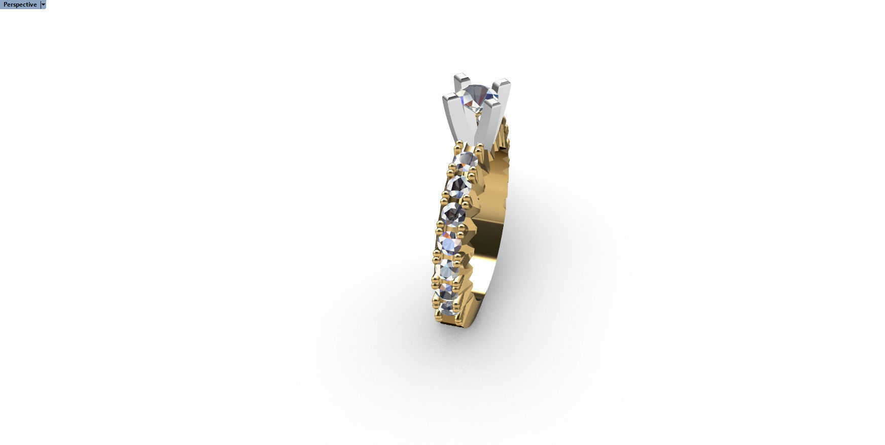 Engagment Diamond Ring  3D print model_16