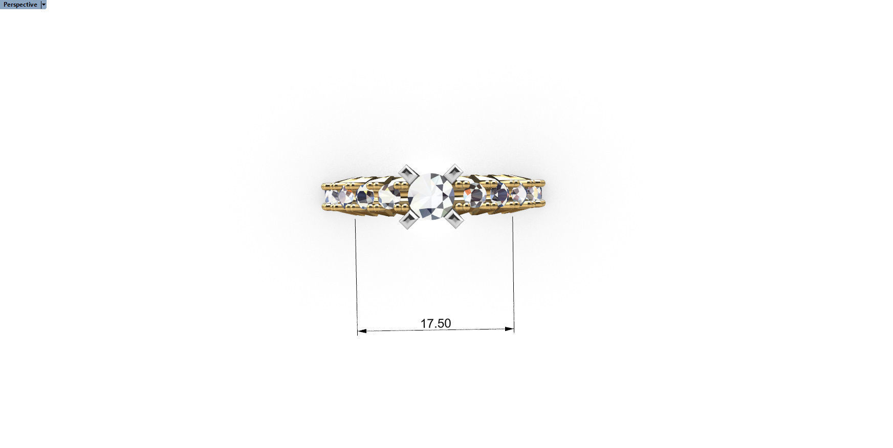 Engagment Diamond Ring  3D print model_13