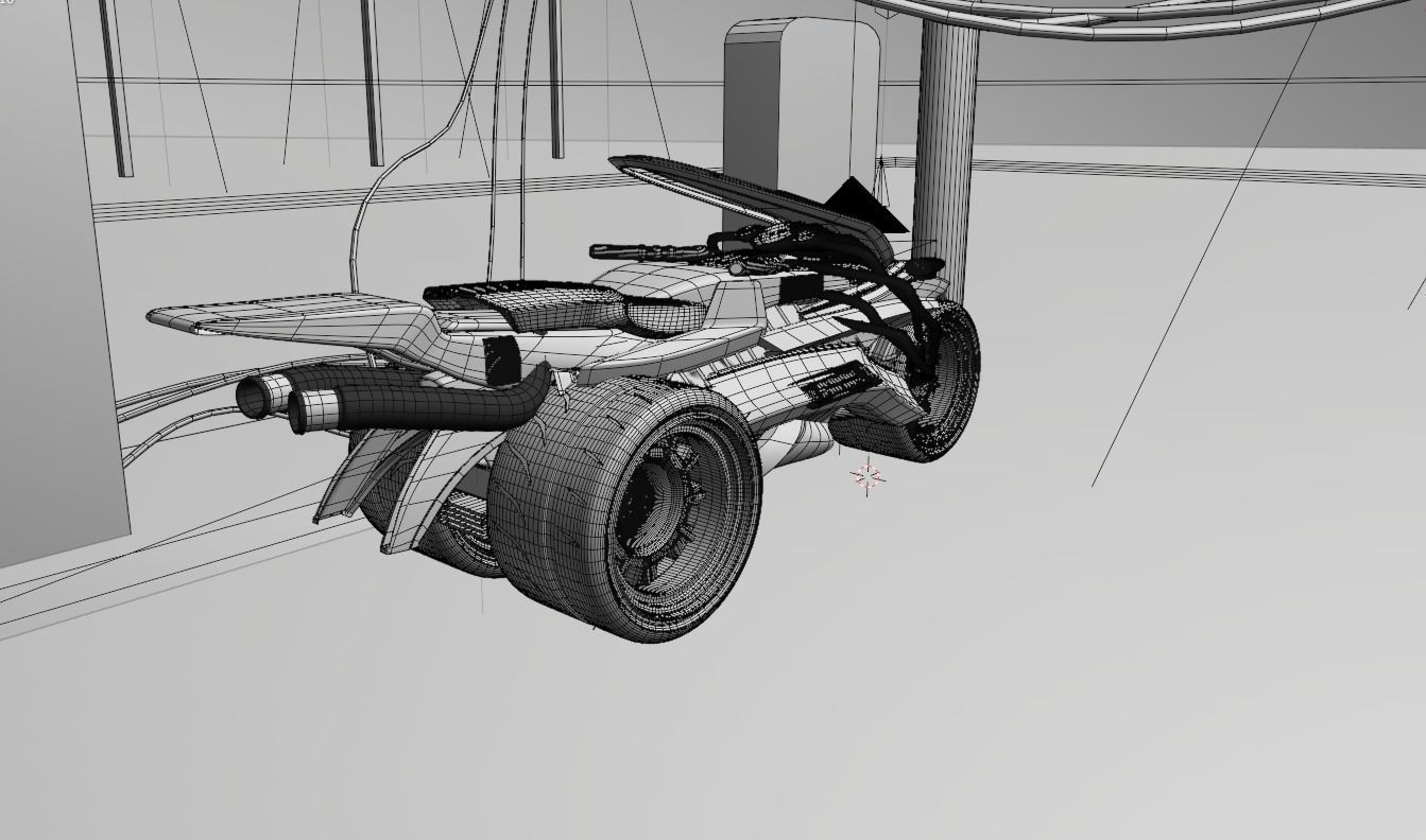 Cyberpunk Concept Motorcycle 2 3D model_6