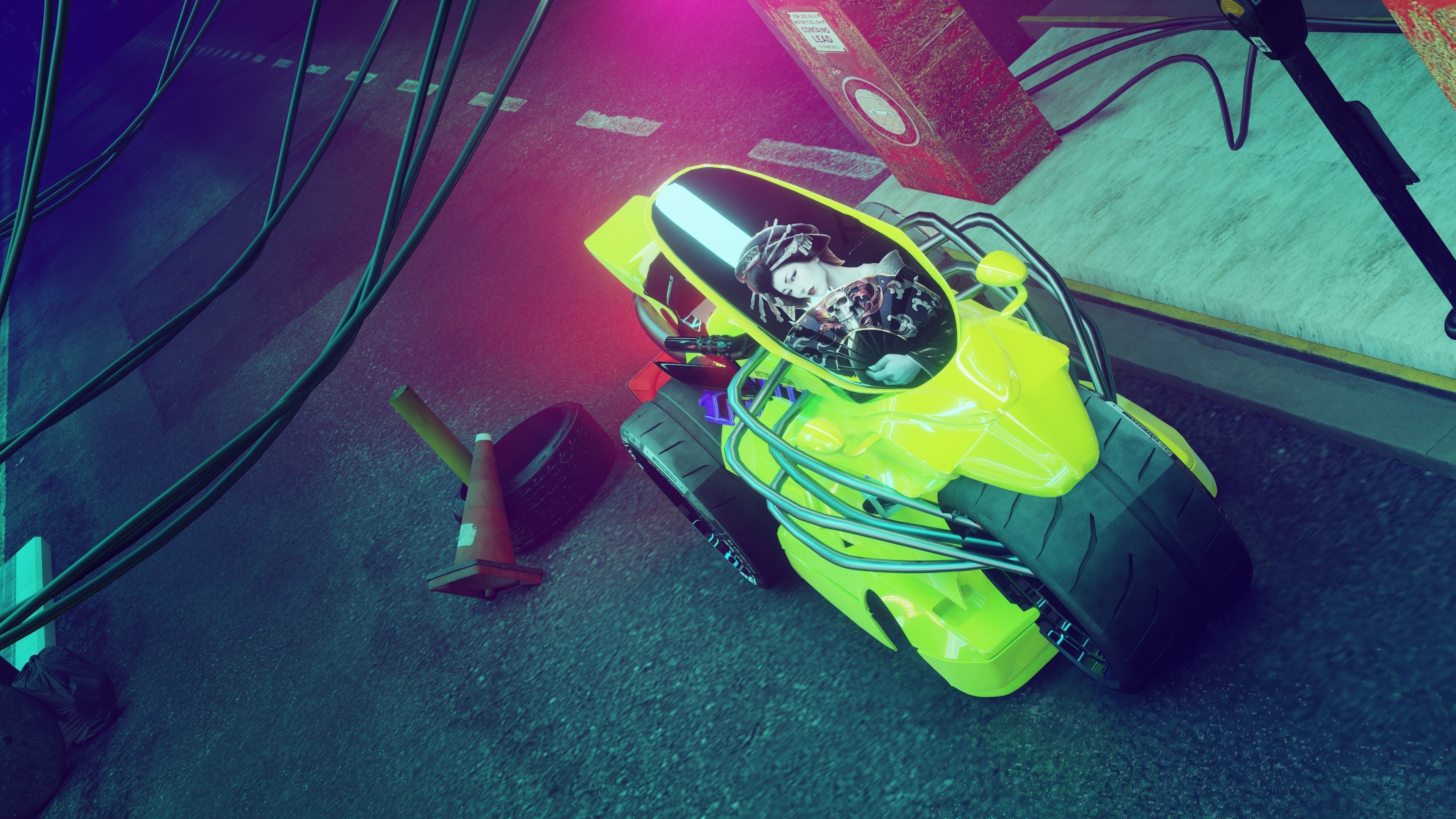 Cyberpunk Concept Motorcycle 2 3D model_4