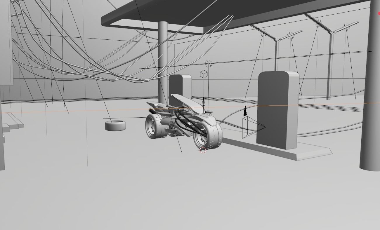 Cyberpunk Concept Motorcycle 2 3D model_5