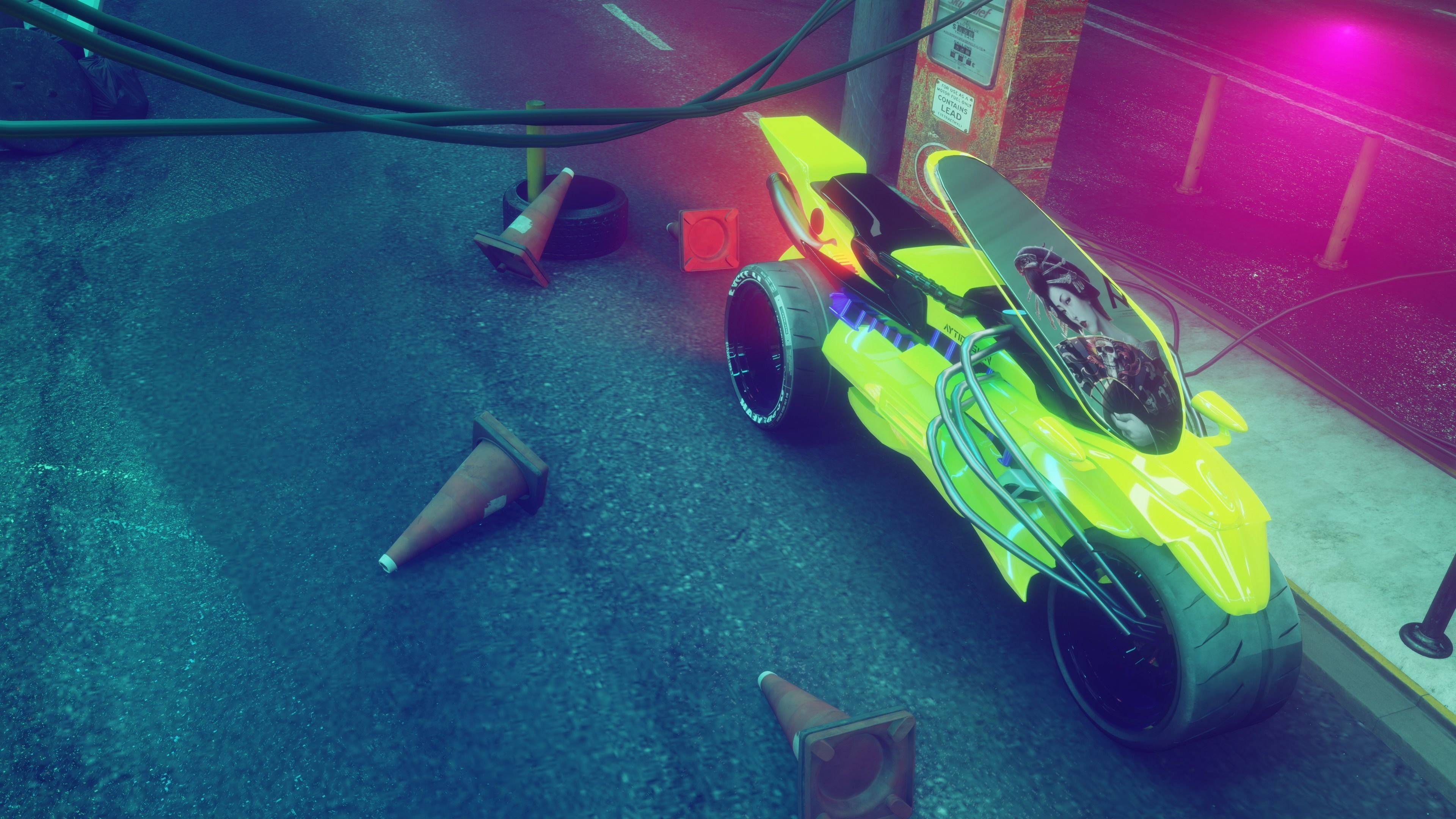 Cyberpunk Concept Motorcycle 2 3D model_8