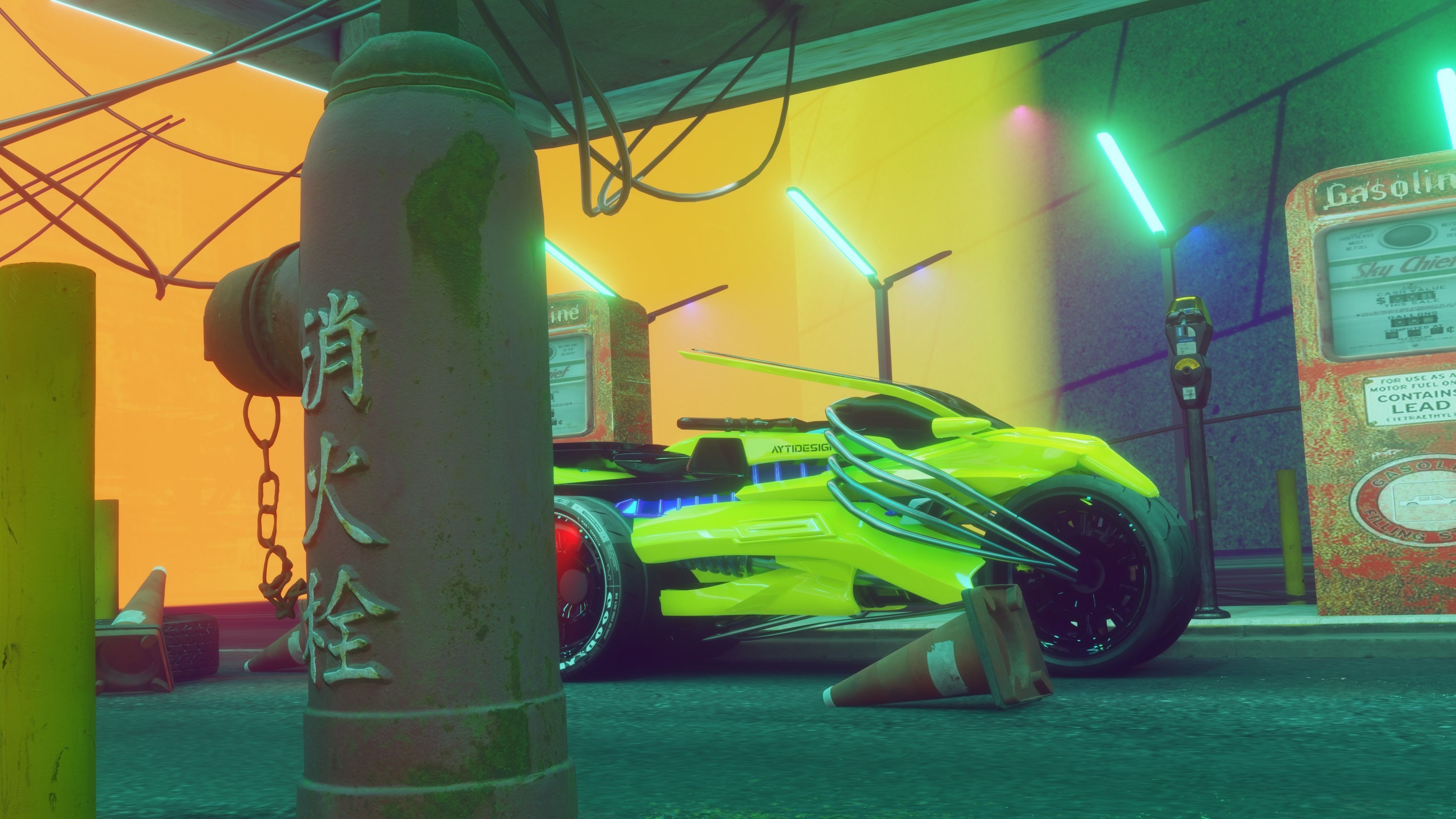 Cyberpunk Concept Motorcycle 2 3D model_13