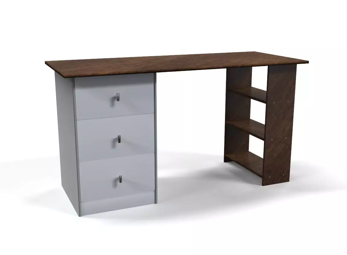 Home Office Desk 3D Model Low-poly 3D model_0
