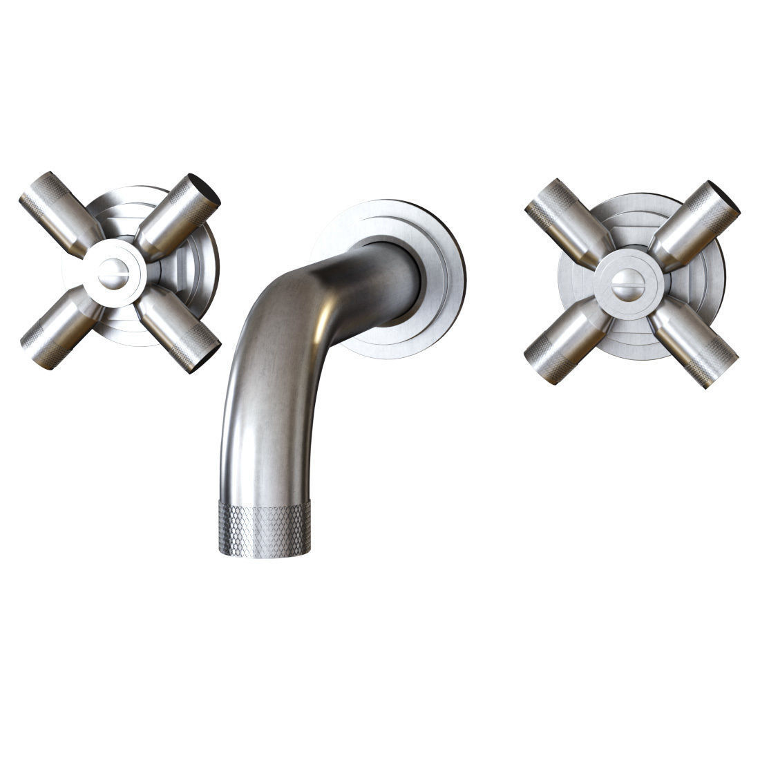 Landmark Industrial wall mounted mixer V717 by Samuel Heath  3D model_1