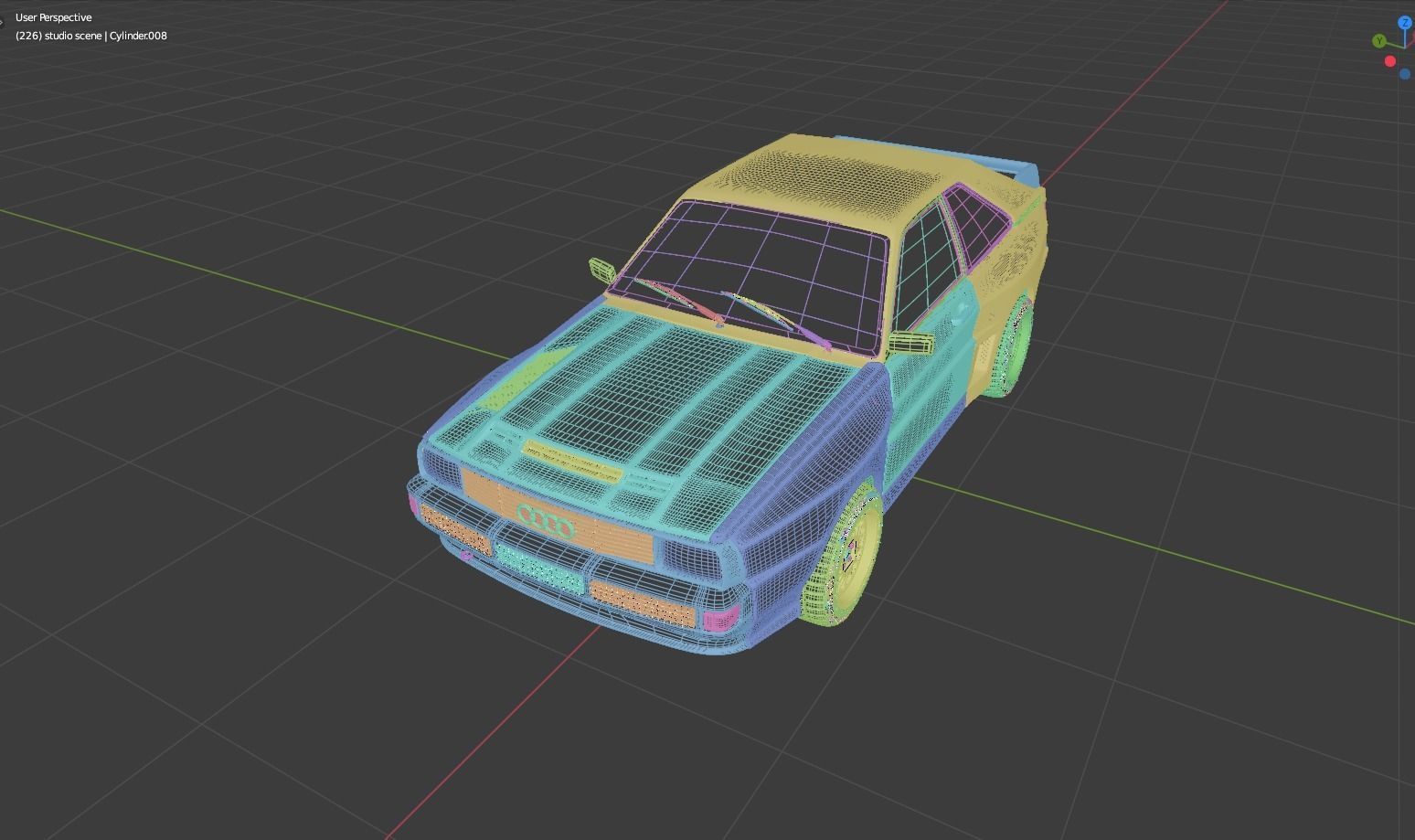 Audi Quattro SWB 3D Model 3D model_11