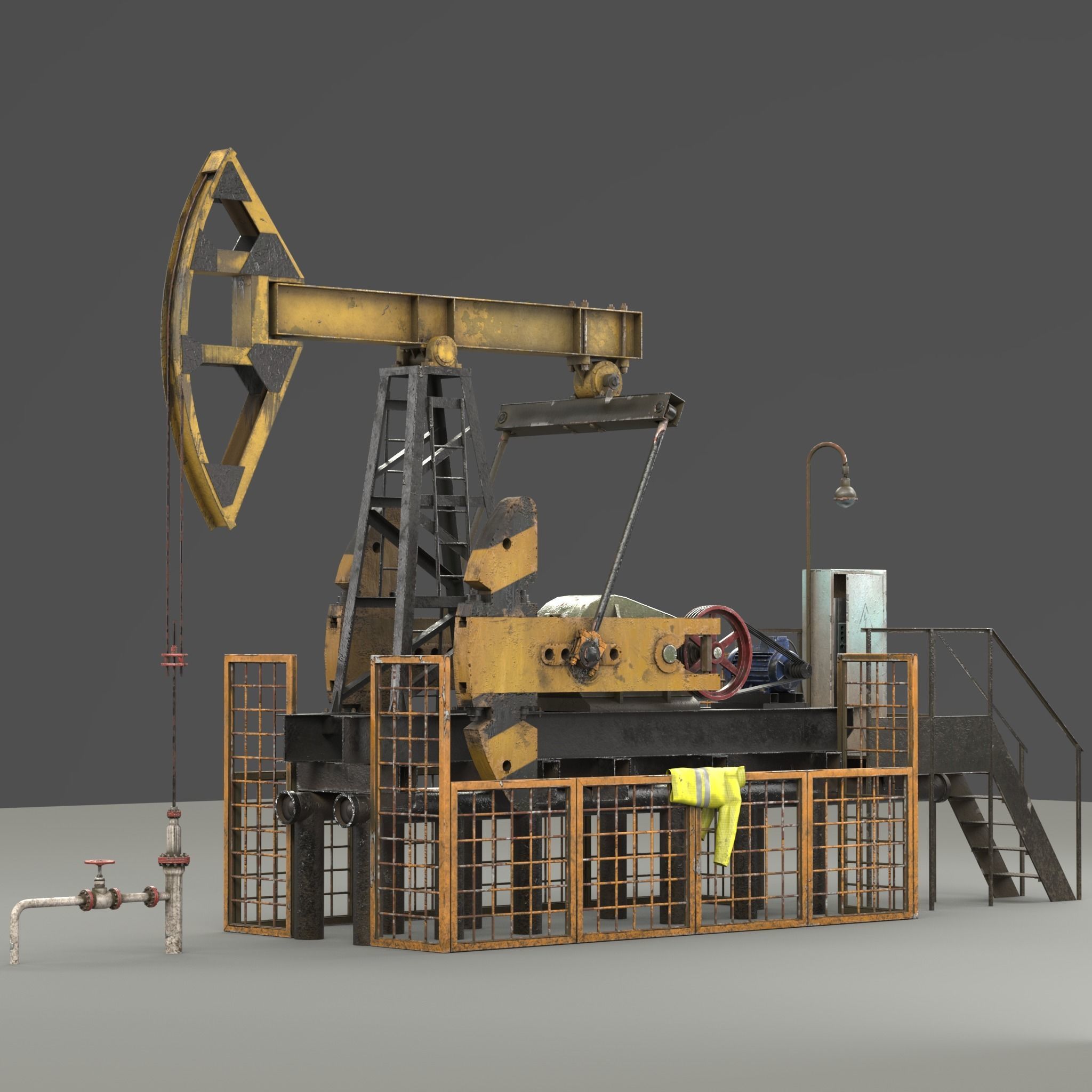 Oil Pump Jack 3D model_2
