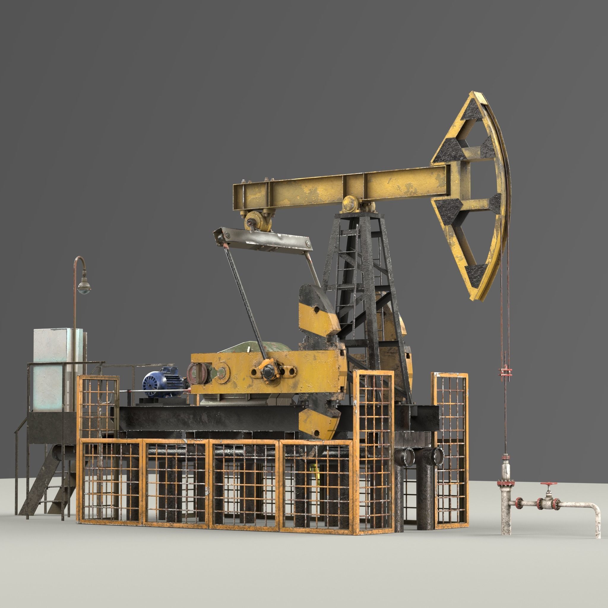 Oil Pump Jack 3D model_3