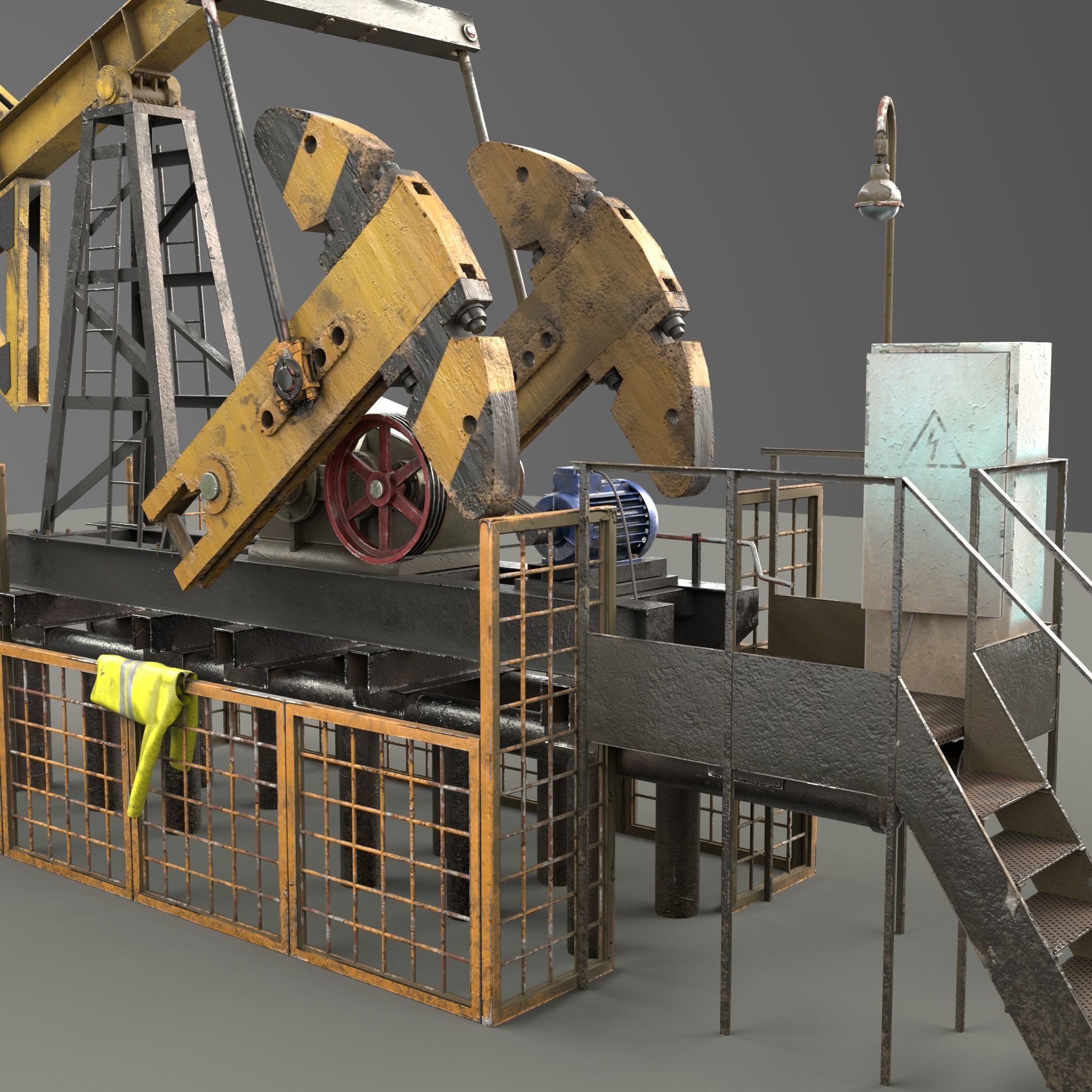 Oil Pump Jack 3D model_1
