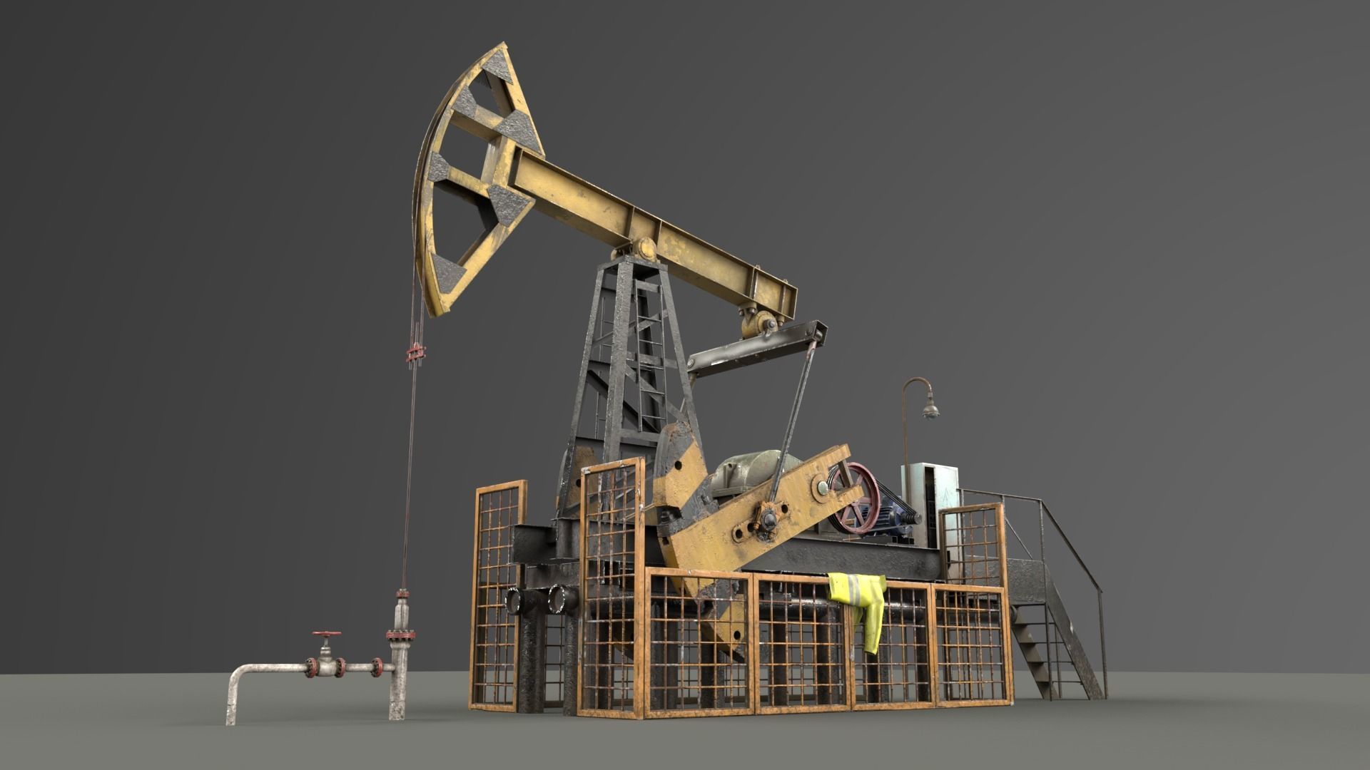 Oil Pump Jack 3D model_0