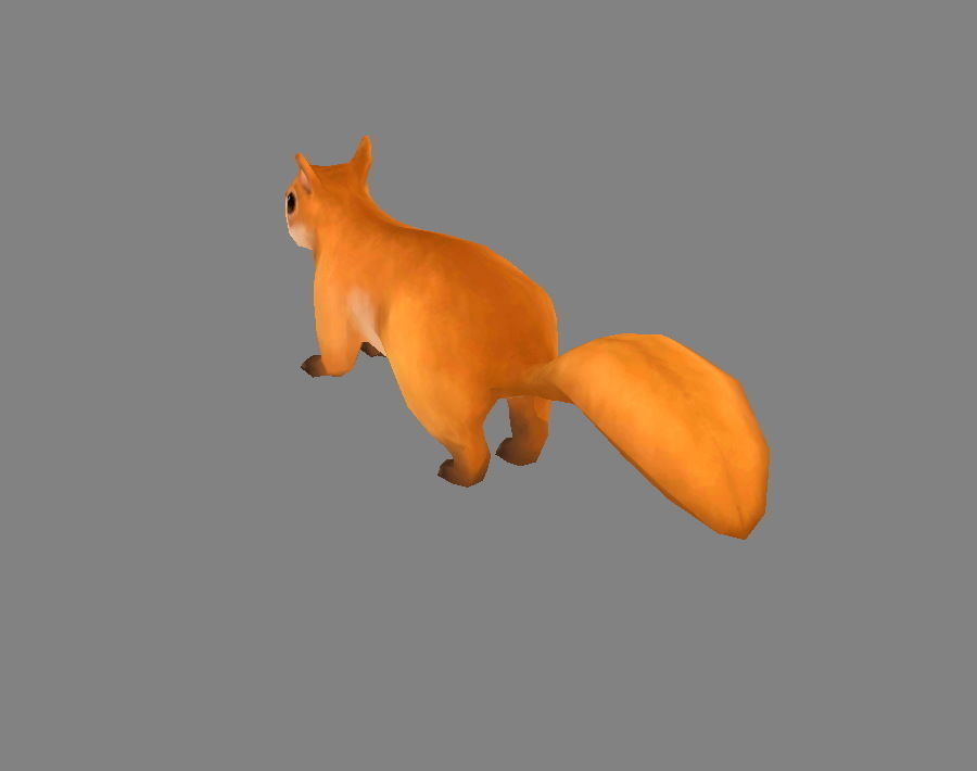 Cartoon squirrel Low-poly 3D model_2