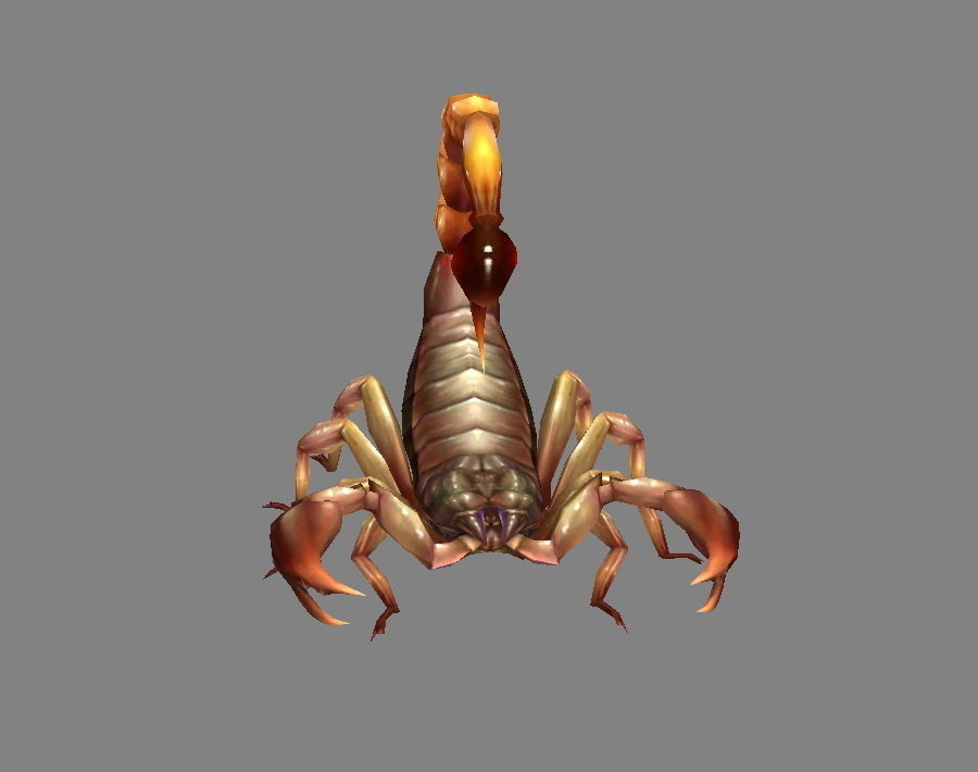 Cartoon scorpion Low-poly 3D model_3