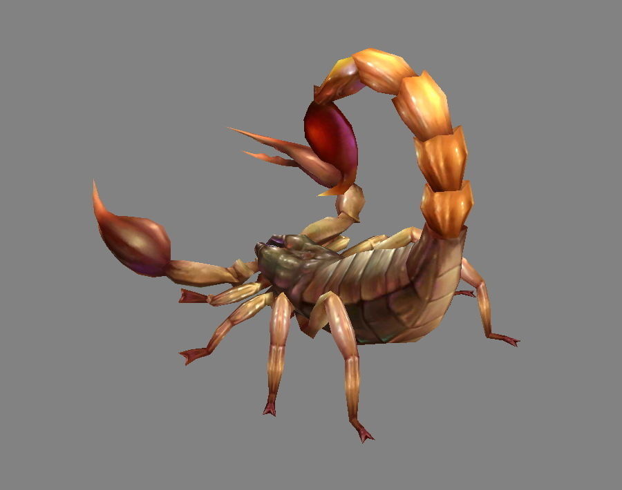 Cartoon scorpion Low-poly 3D model_2
