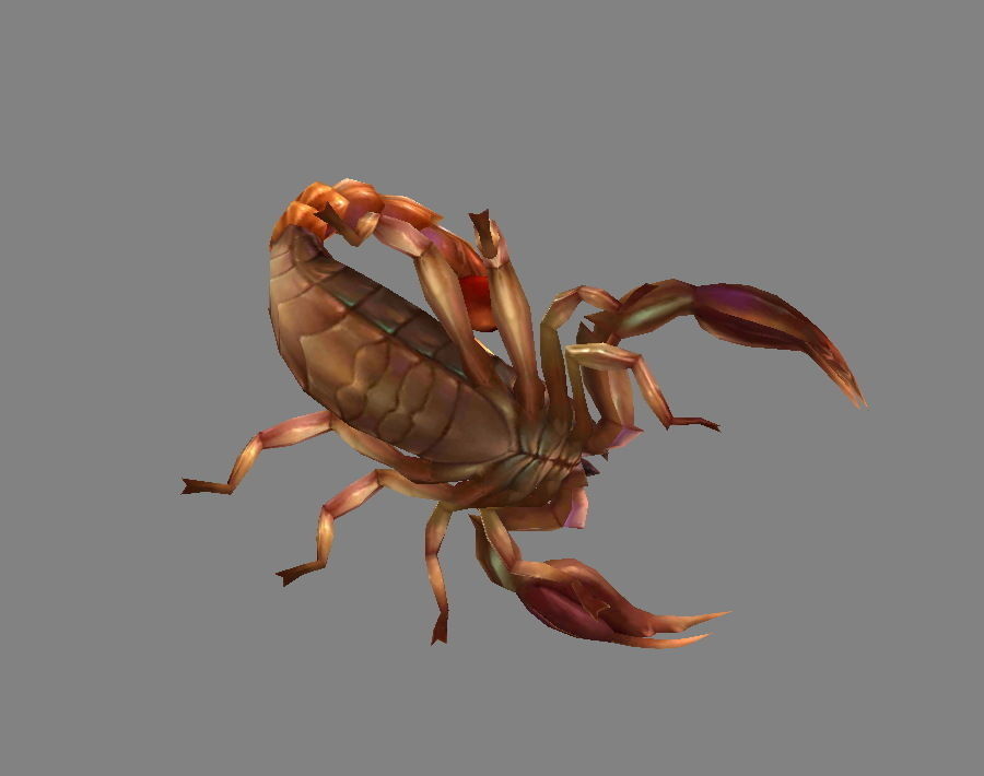 Cartoon scorpion Low-poly 3D model_4