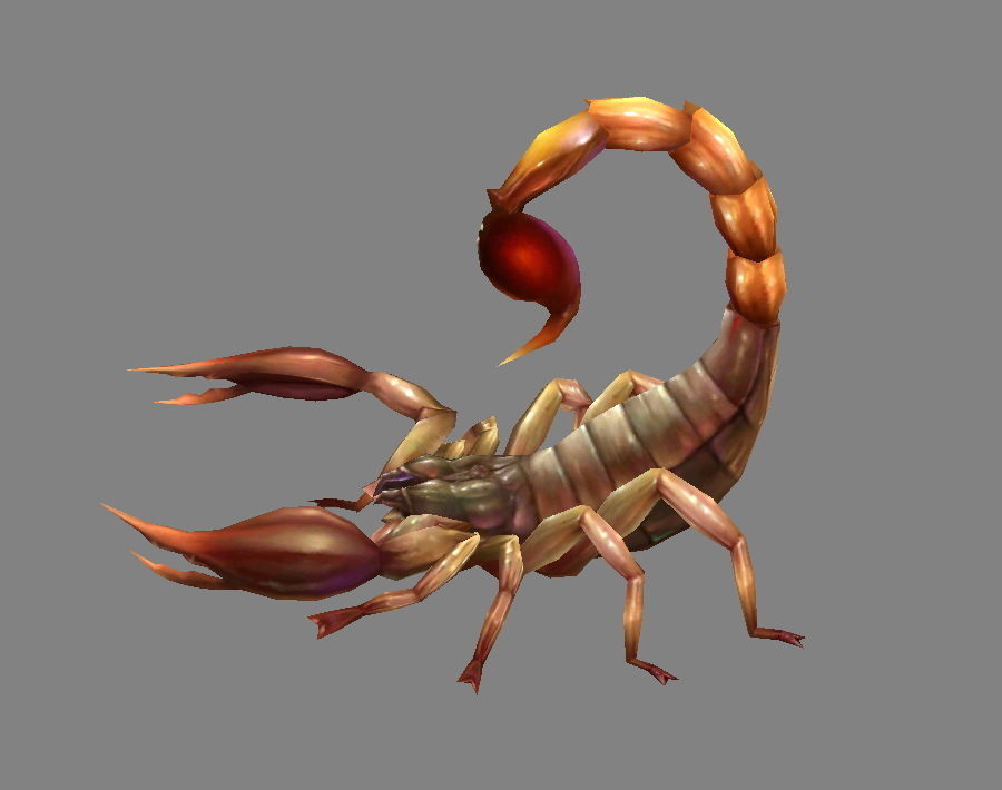 Cartoon scorpion Low-poly 3D model_1