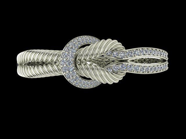 Cuban woven jewelry bracelet 3D print model_2