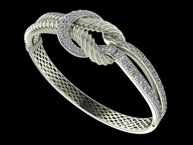 Cuban woven jewelry bracelet 3D print model_3