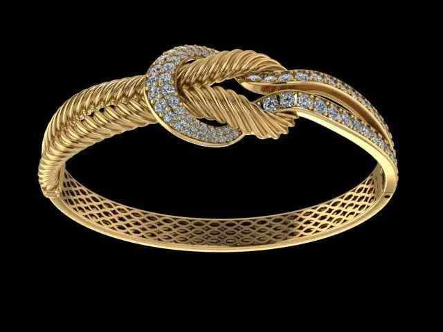 Cuban woven jewelry bracelet 3D print model_0