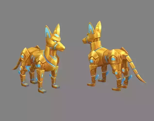 Cartoon Robot Dog - Mecha Wolf - Electronic Dog - Metal Dog