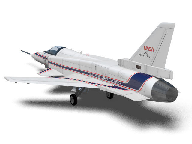 grumman x-29 3D model_2