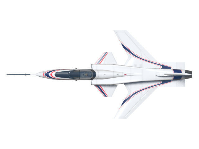 grumman x-29 3D model_5
