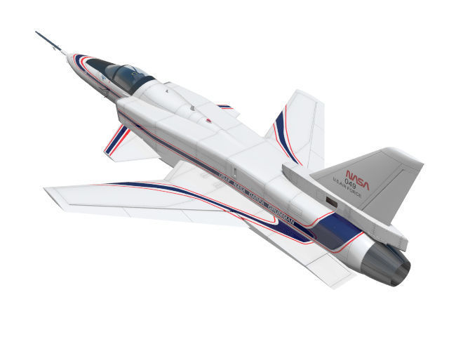 grumman x-29 3D model_9