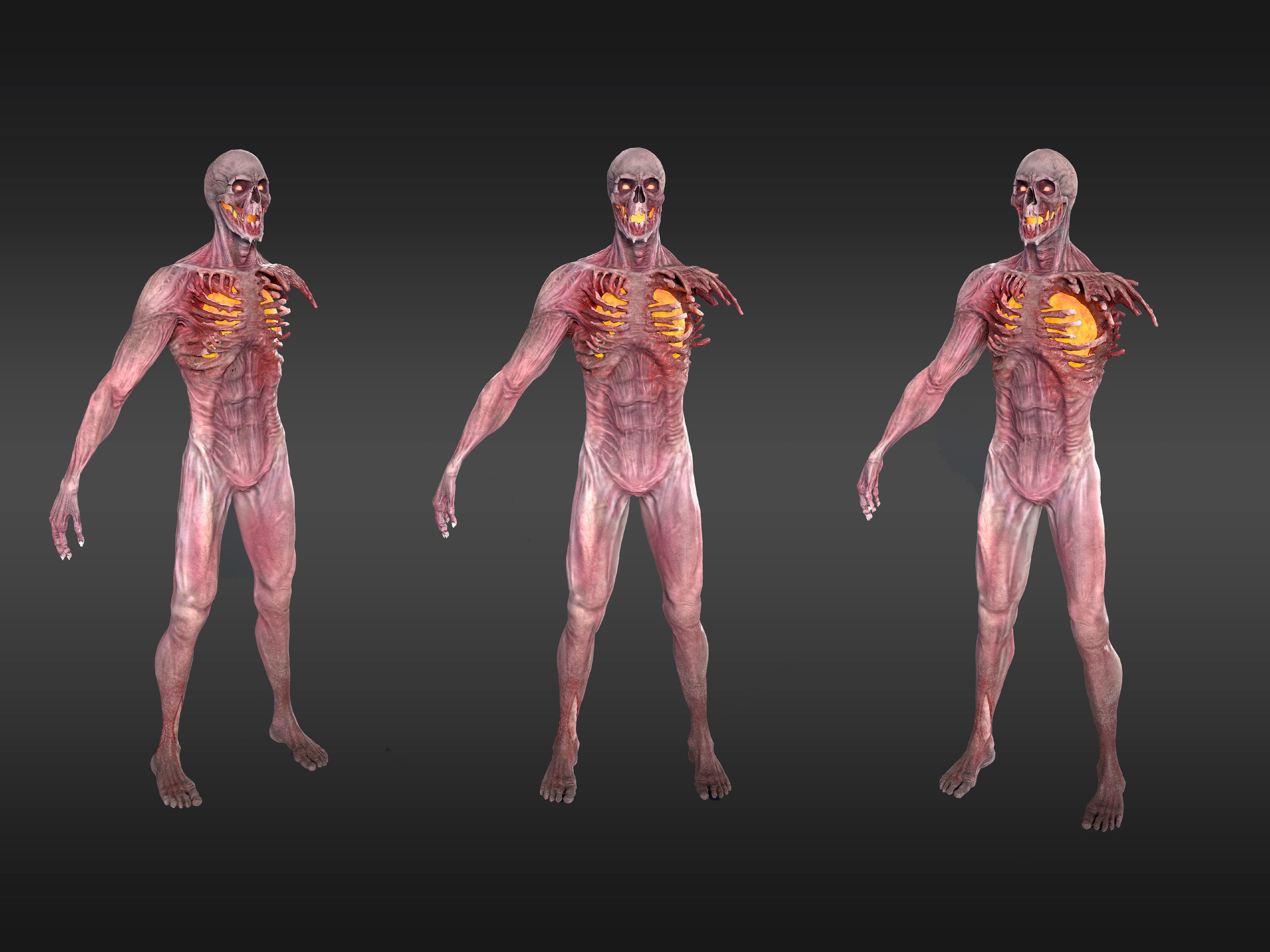3d character Skeleton Low-poly 3D model_3
