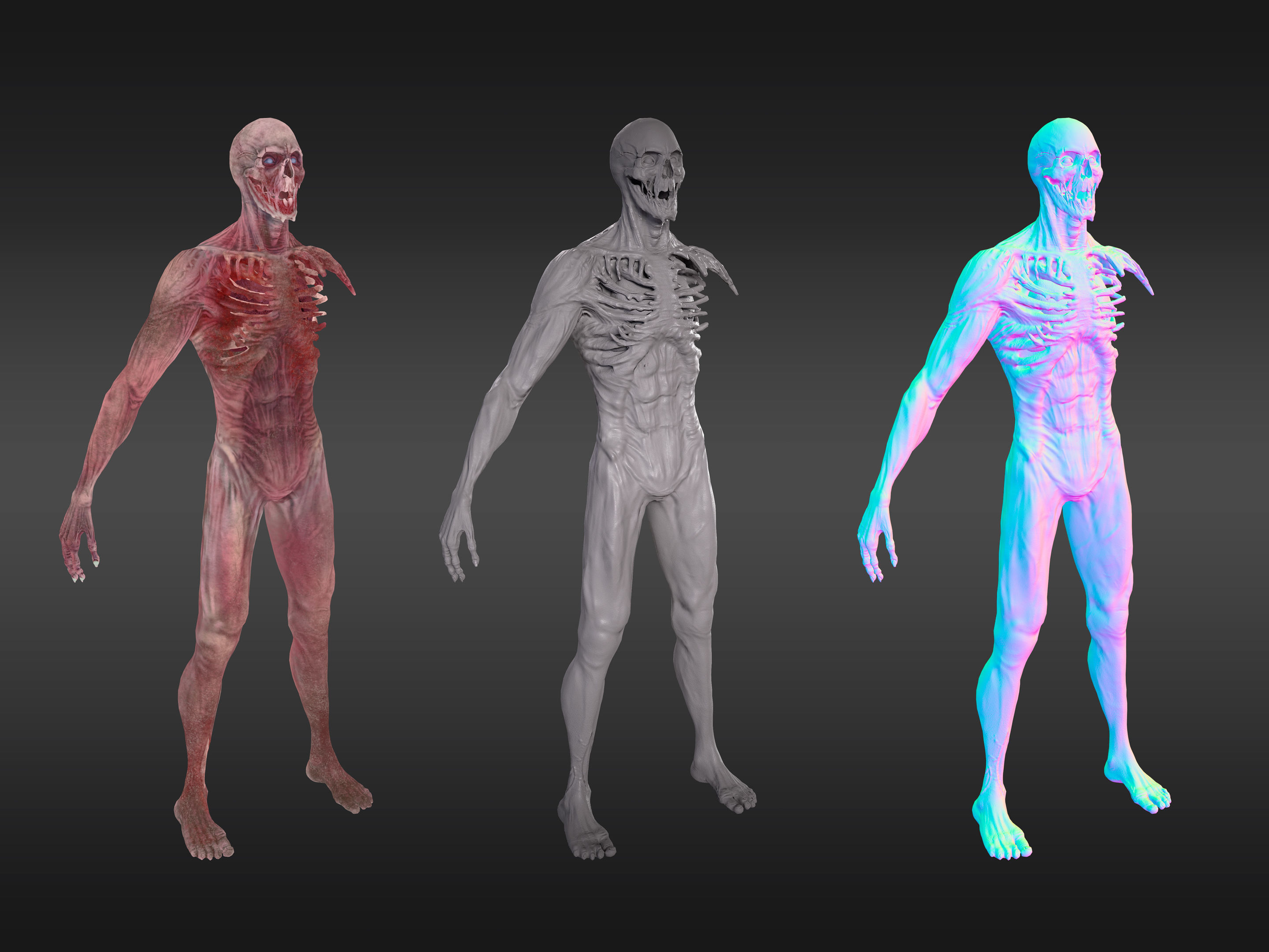 3d character Skeleton Low-poly 3D model_5