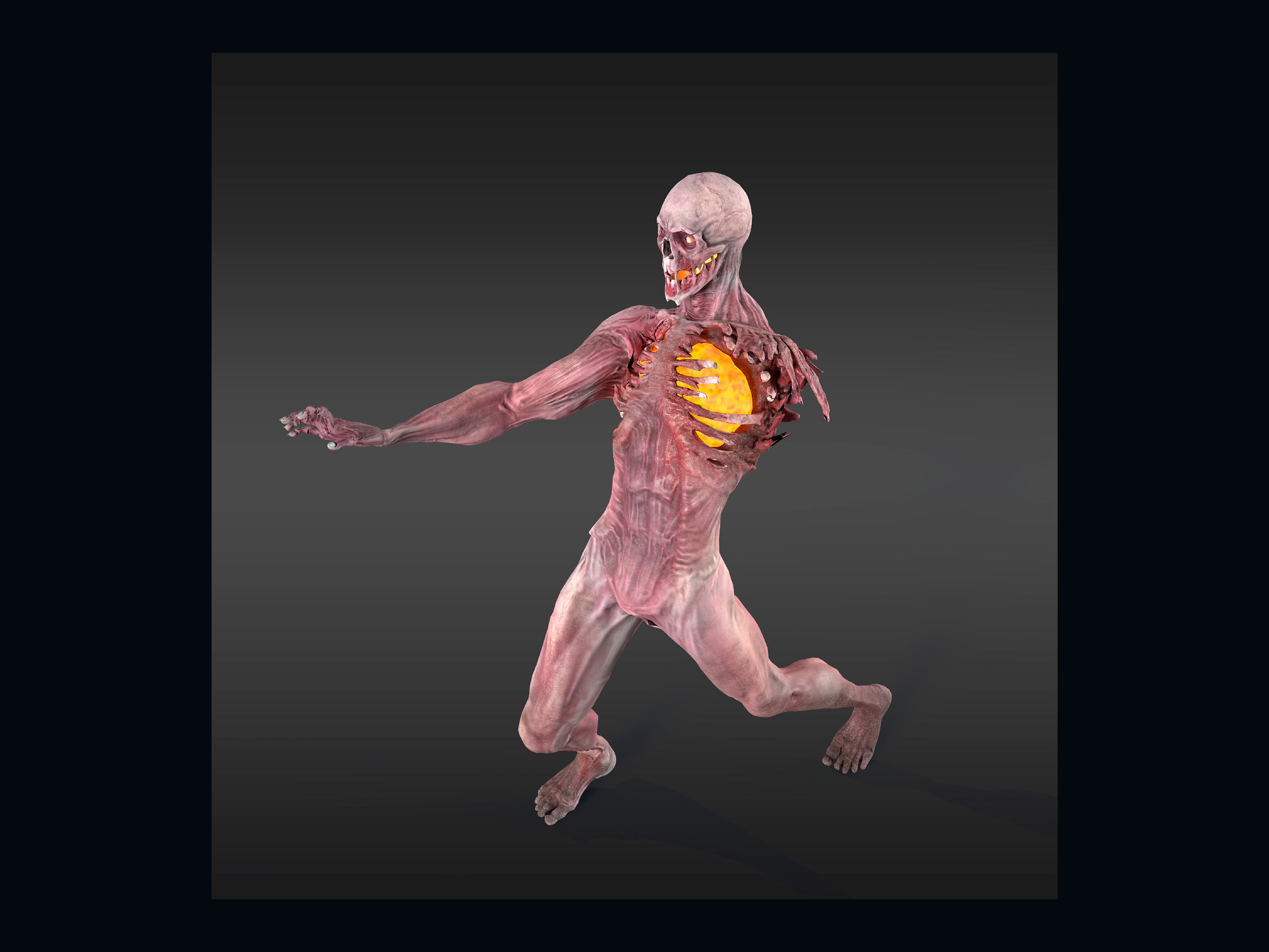 3d character Skeleton Low-poly 3D model_8