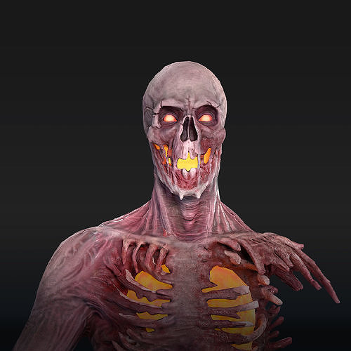 3d character Skeleton Low-poly 3D model