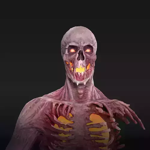 3d character Skeleton Low-poly 3D model