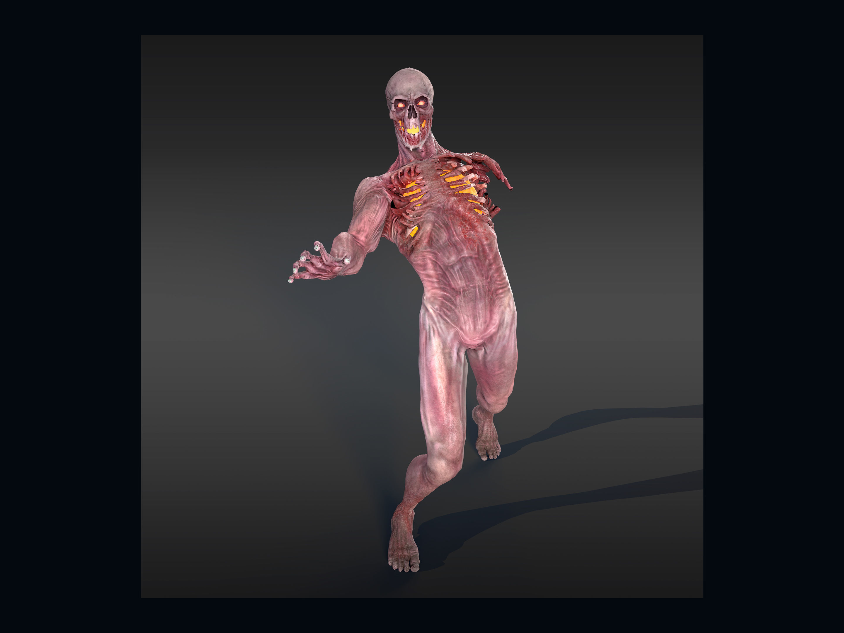 3d character Skeleton Low-poly 3D model_7