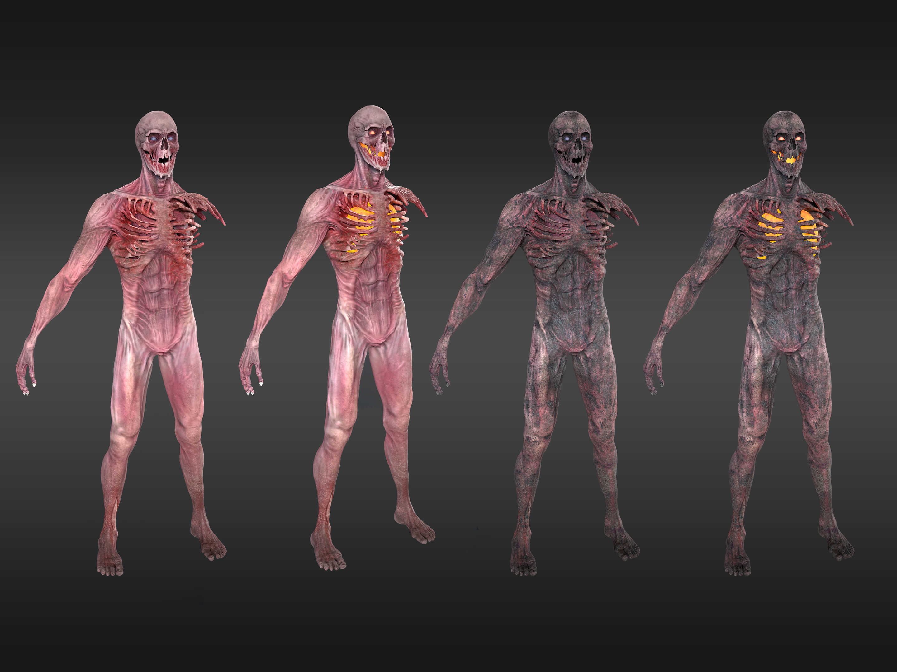 3d character Skeleton Low-poly 3D model_2