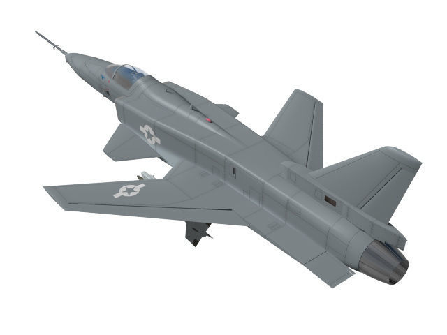 grumman x-29 3D model_9