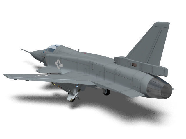 grumman x-29 3D model_2
