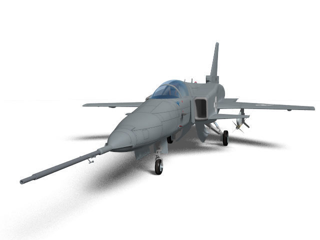 grumman x-29 3D model_7