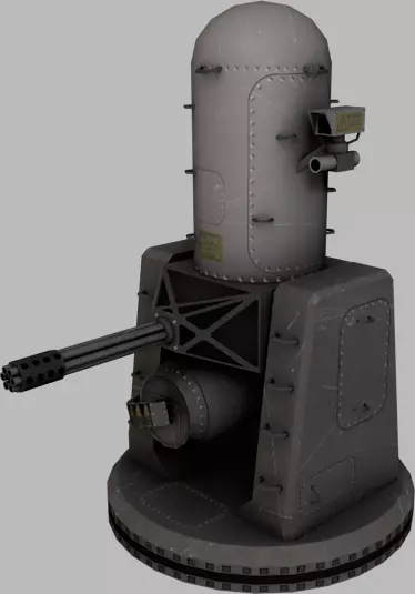Phalanx CIWS Low-poly 3D model