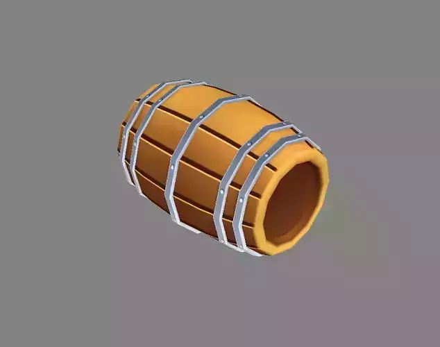 Cartoon wooden barrel - wine barrel