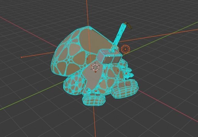 Hummer rock with hammer Free 3D model_2