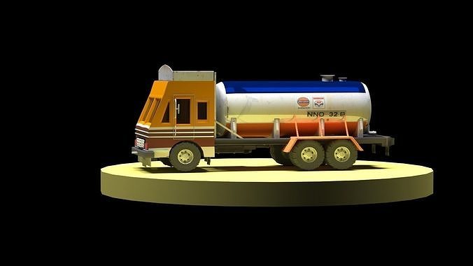Indian Oil tank Low-poly 3D model