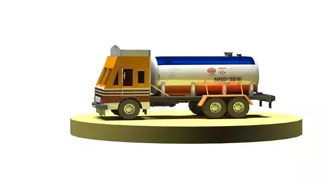 Indian Oil tank Low-poly 3D model