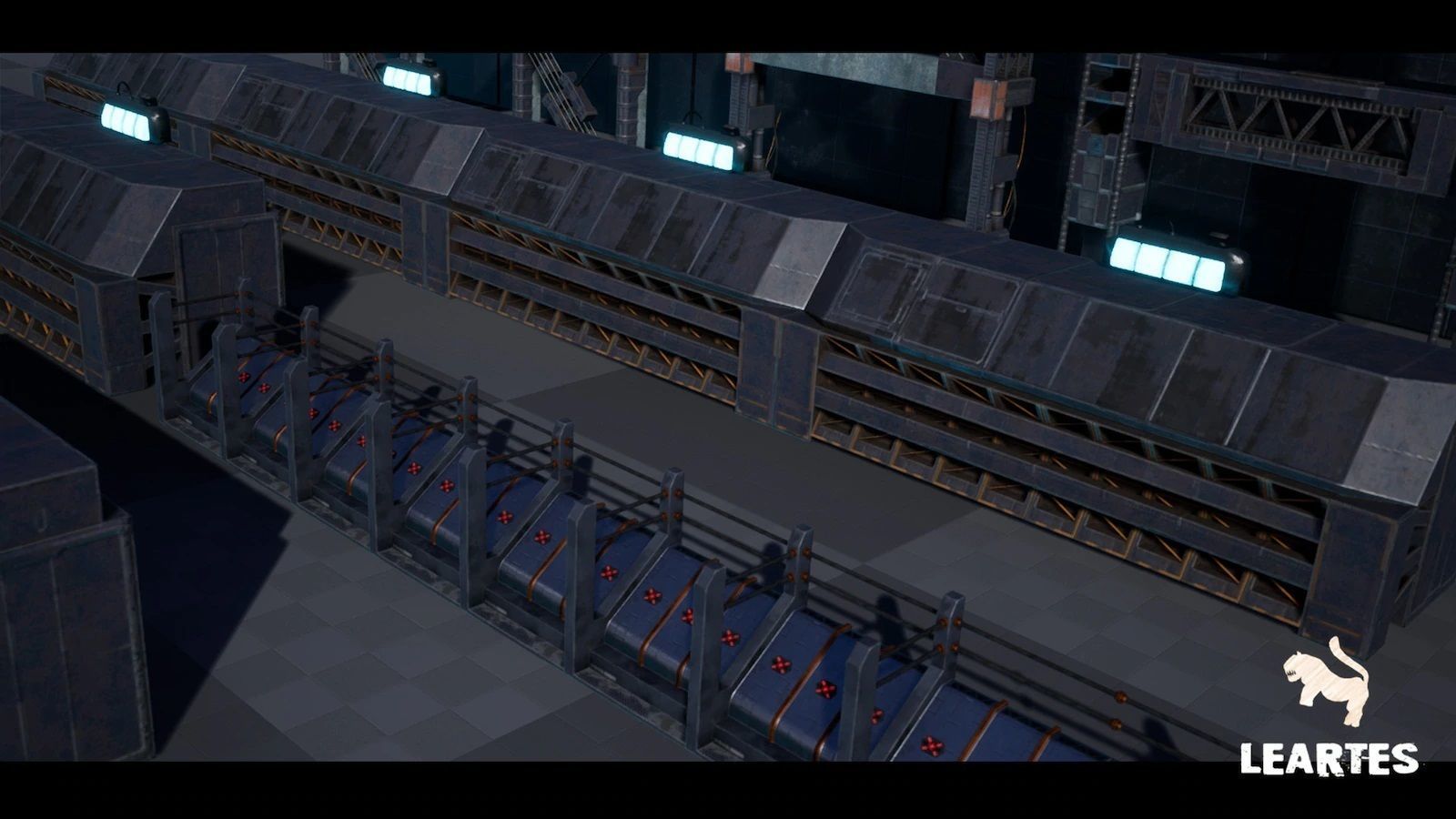 Cyberpunk Futuristic Structures Set 21 Assets  Low-poly 3D model_13