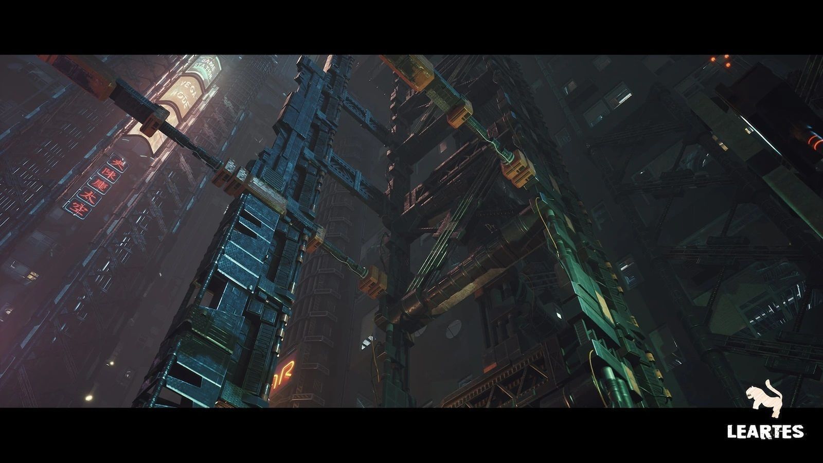 Cyberpunk Futuristic Structures Set 21 Assets  Low-poly 3D model_1