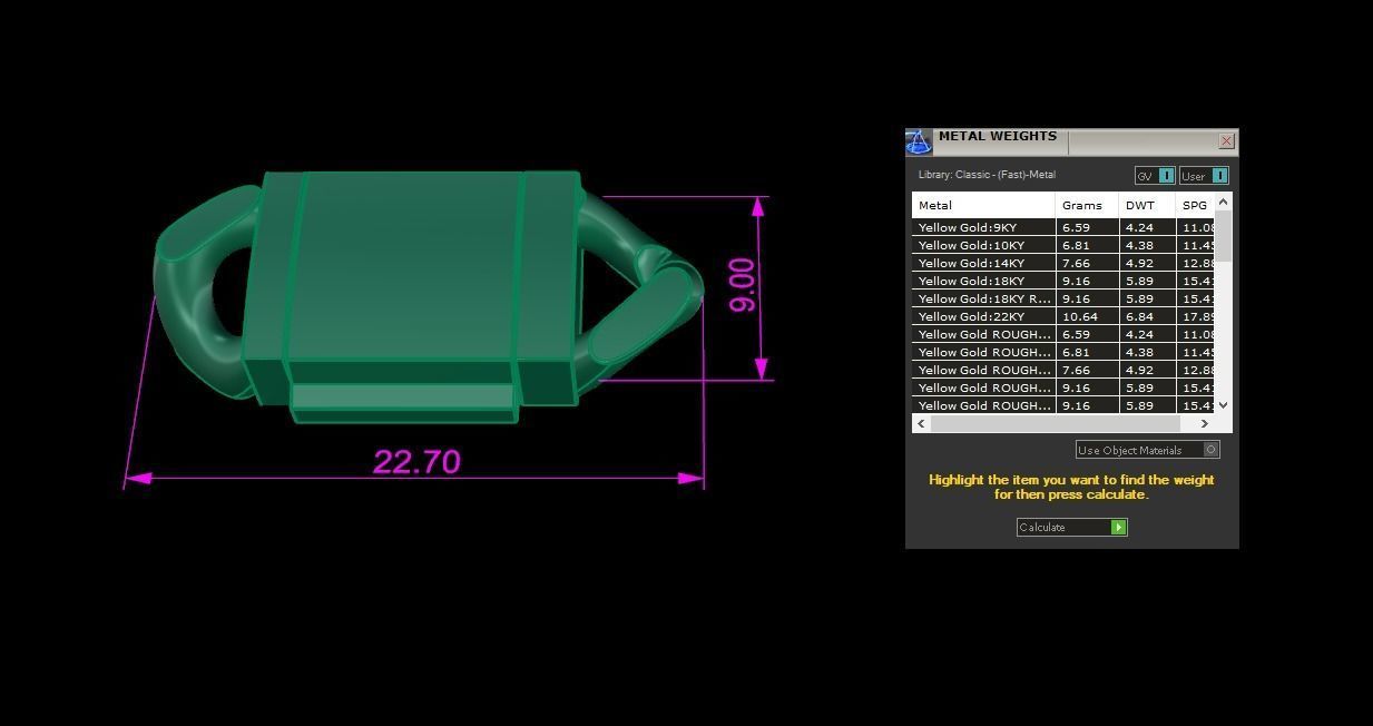 Cuban Chain Bracelet Necklace Link SIZE 9MM Width 3D print model_8