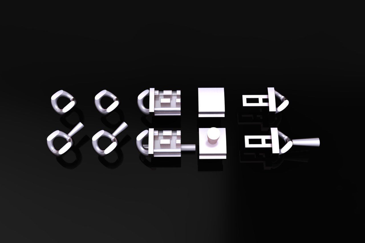 Cuban Chain Bracelet Necklace Link SIZE 9MM Width 3D print model_1