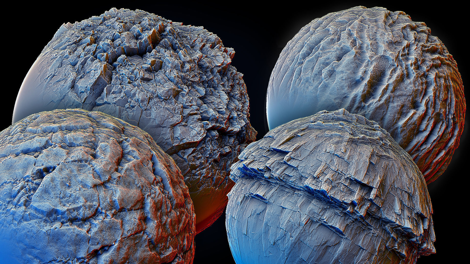 Ultra HQ Terrain Seamless Zbrush brushes and Alphas 3D model_1