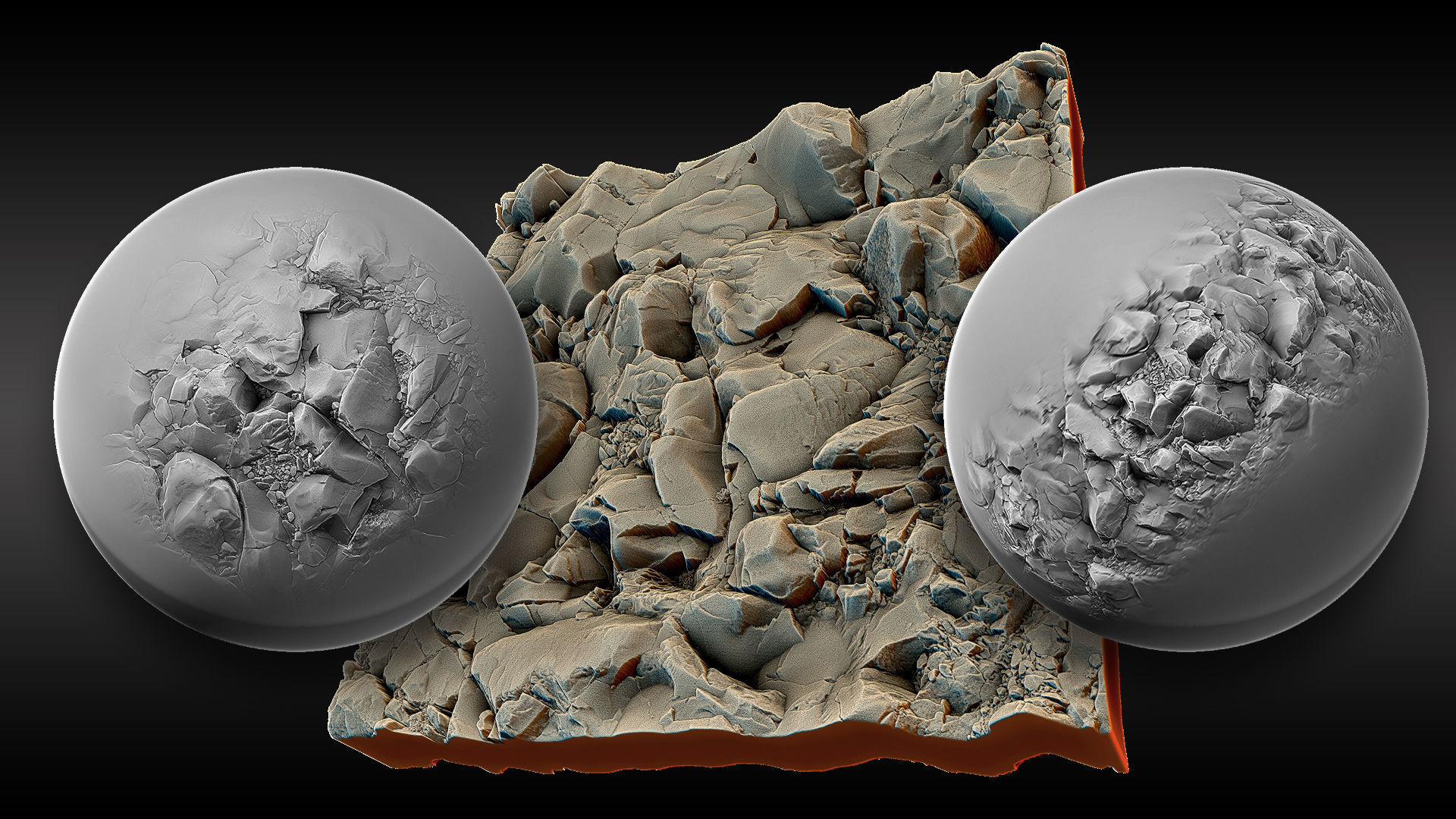 Ultra HQ Terrain Seamless Zbrush brushes and Alphas 3D model_9