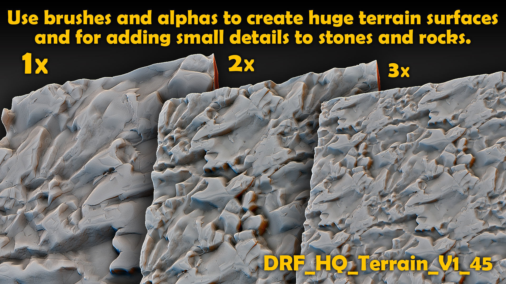 Ultra HQ Terrain Seamless Zbrush brushes and Alphas 3D model_6