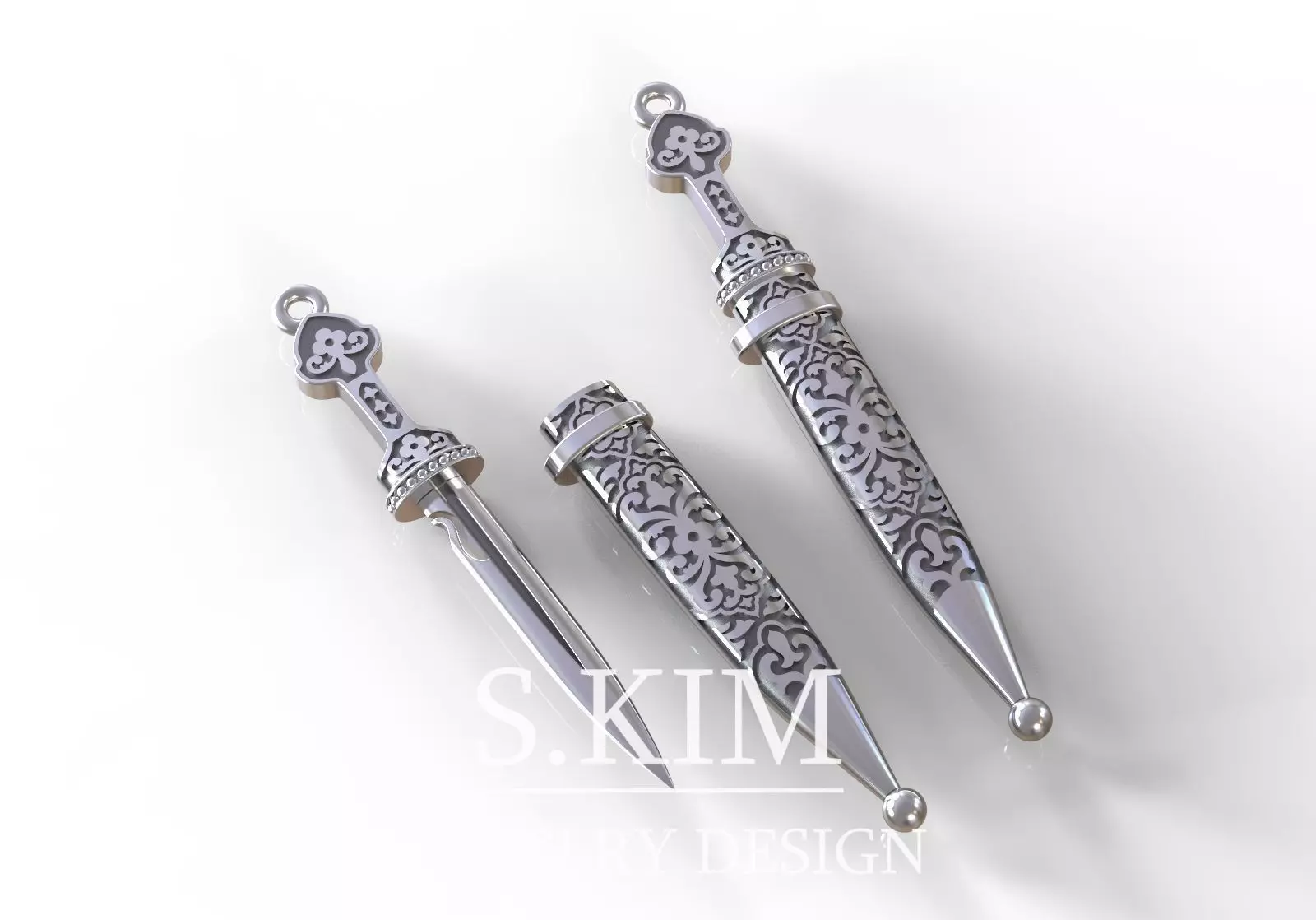 Dagger in sheath  3D print model_0